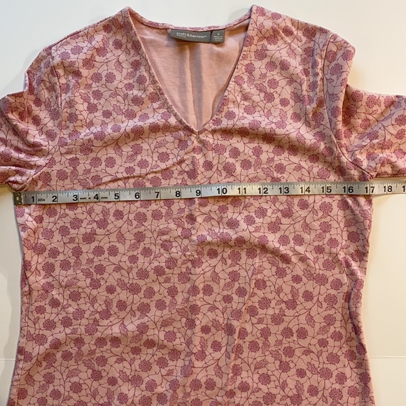 Croft & Barrow Small V-Neck 3/4 Sleeve Tee Shirt Top D4 - Picture 6 of 11